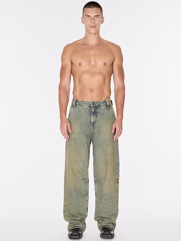 Mid rise relaxed denim pant - GUESS
