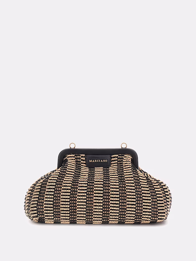 Marciano raffia clutch bag - GUESS