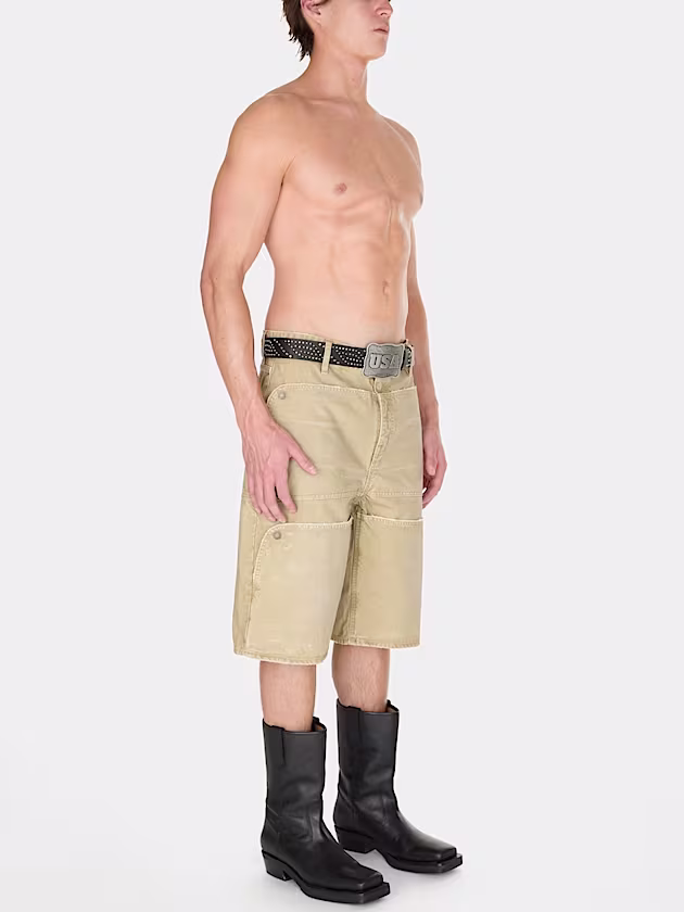 Relaxed utility denim short - GUESS