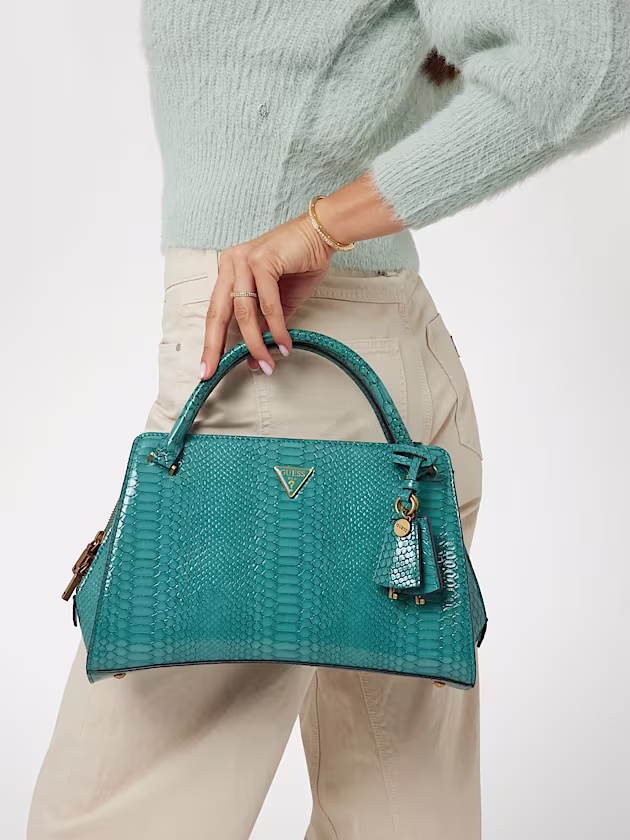 Georgina python-print handbag - GUESS