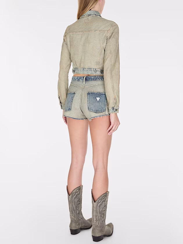 Overlayered denim shorts - GUESS