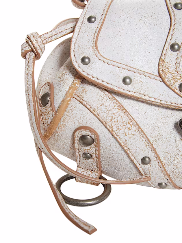 Genuine leather mini shoulder bag - GUESS