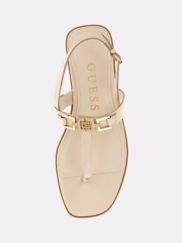 Reality genuine leather flip-flop - GUESS