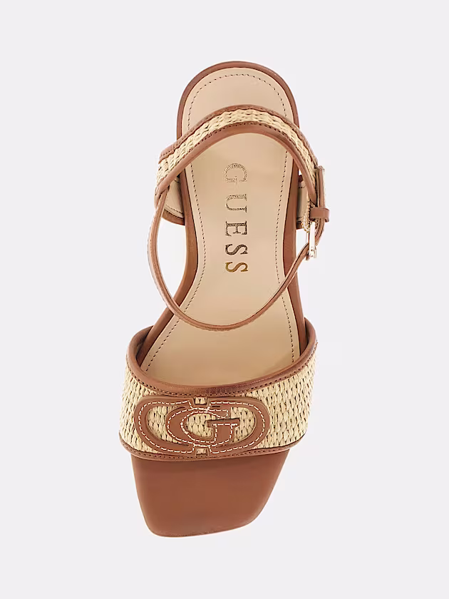 Ganika leather-blend sandal - GUESS