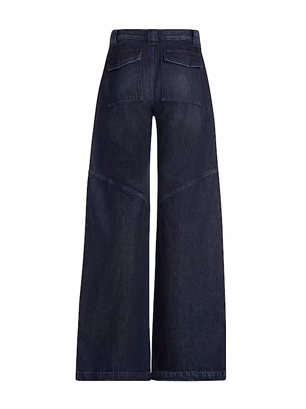Low rise wide leg denim pant - GUESS
