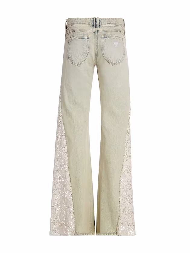 Lace flare denim pant - GUESS