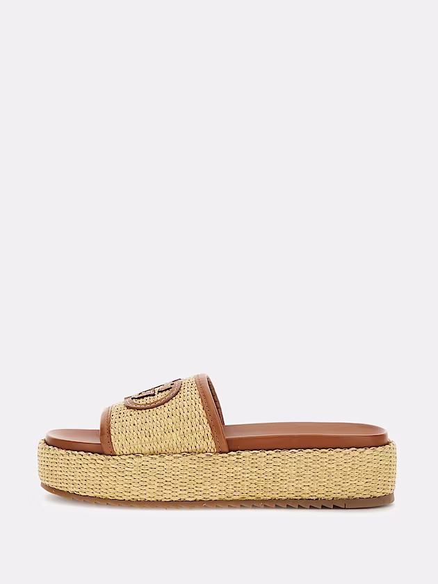 Lonney leather-blend sandal - GUESS