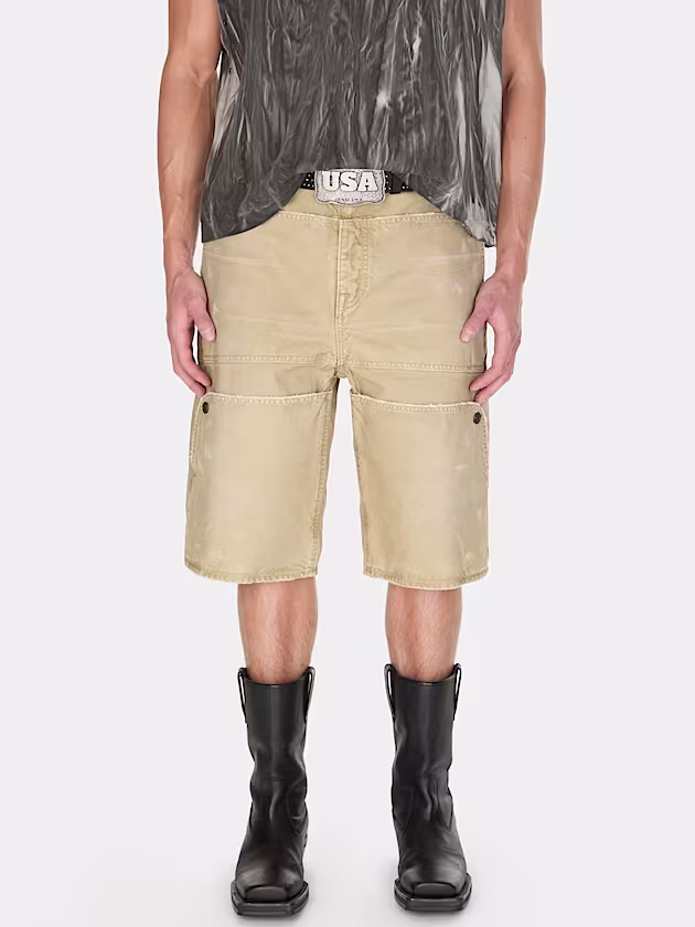 Relaxed utility denim short - GUESS