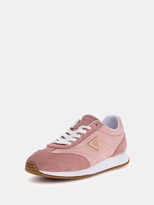 Joggin suede-blend running shoe - GUESS