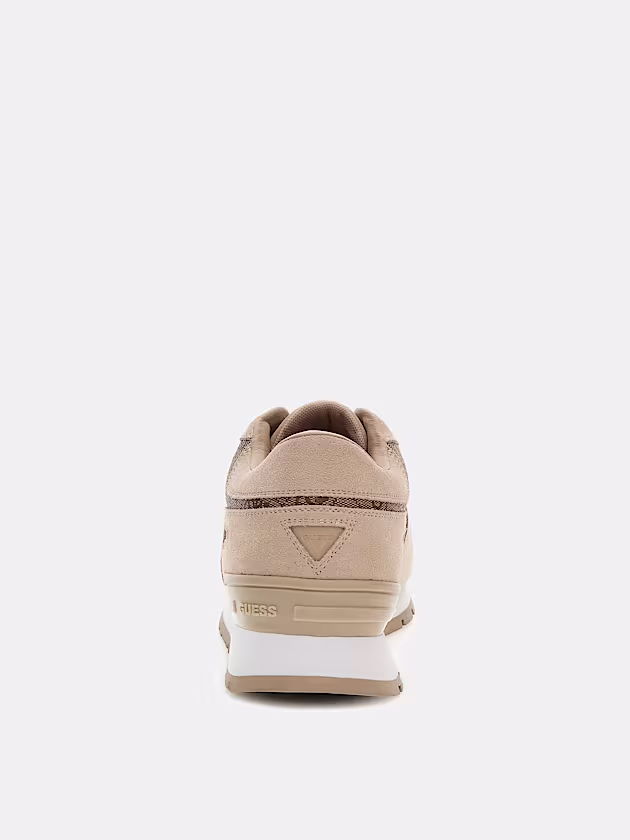 Tresa Leather-Blend Running Shoe - GUESS