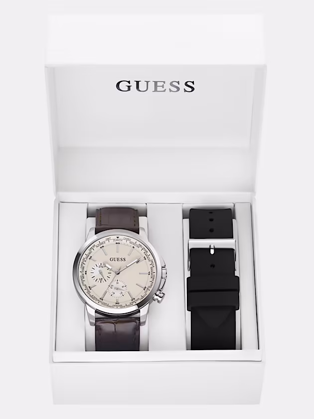 Multi-function watch with interchangeable strap - GUESS