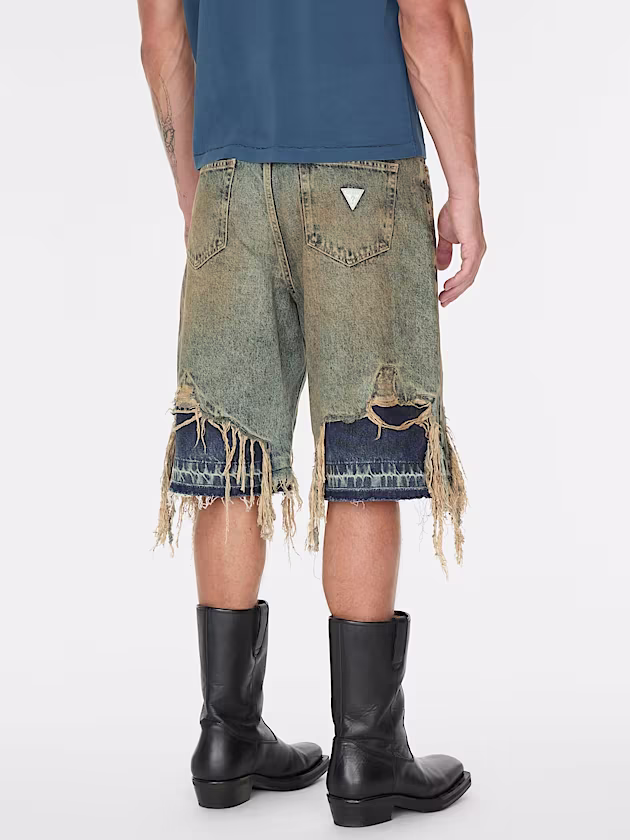 Mid rise denim shorts - GUESS