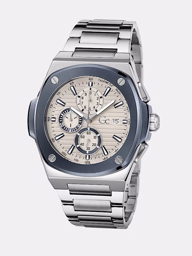 GC multi-function watch in stainless steel 44 mm - GUESS