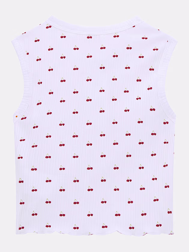 Cherry rib knit top - GUESS