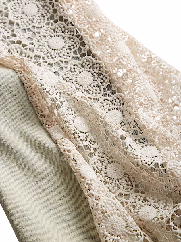 Lace flare denim pant - GUESS