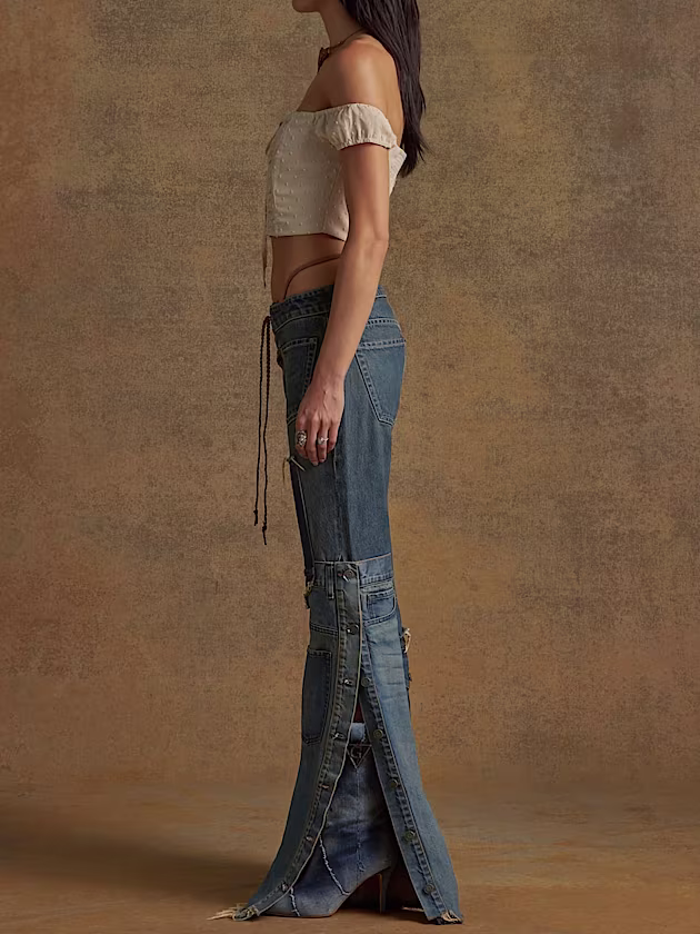 Parchwork denim pant - GUESS