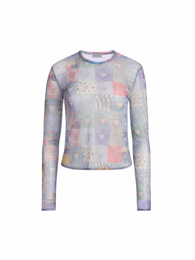 Patchwork print top - GUESS