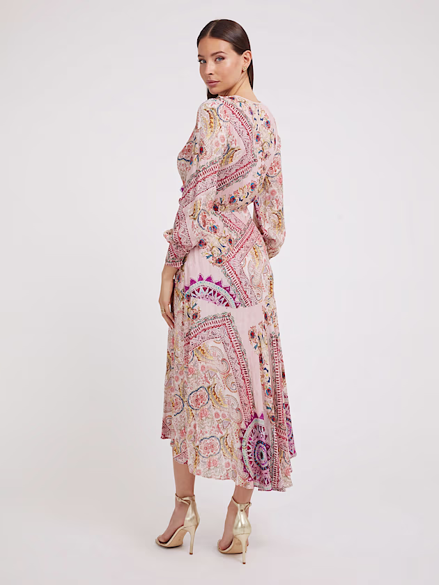 All over print long dress - GUESS