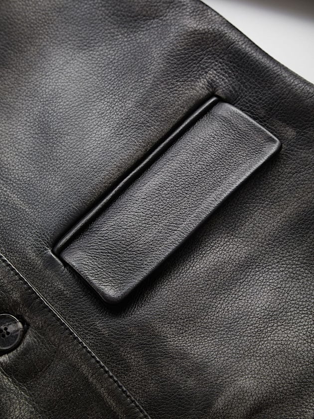 Genuine leather jacket - GUESS