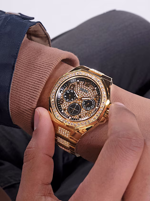 Multi-function crystal watch - GUESS