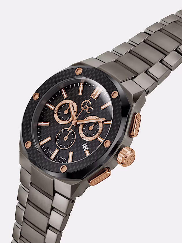 Gc steel chronograph watch - GUESS