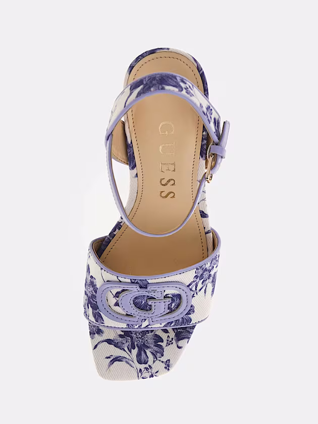 Ganika leather-blend sandal - GUESS