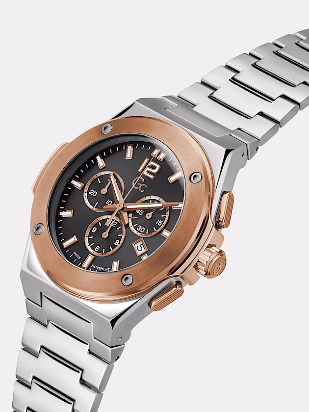 Gc steel chronograph watch - GUESS