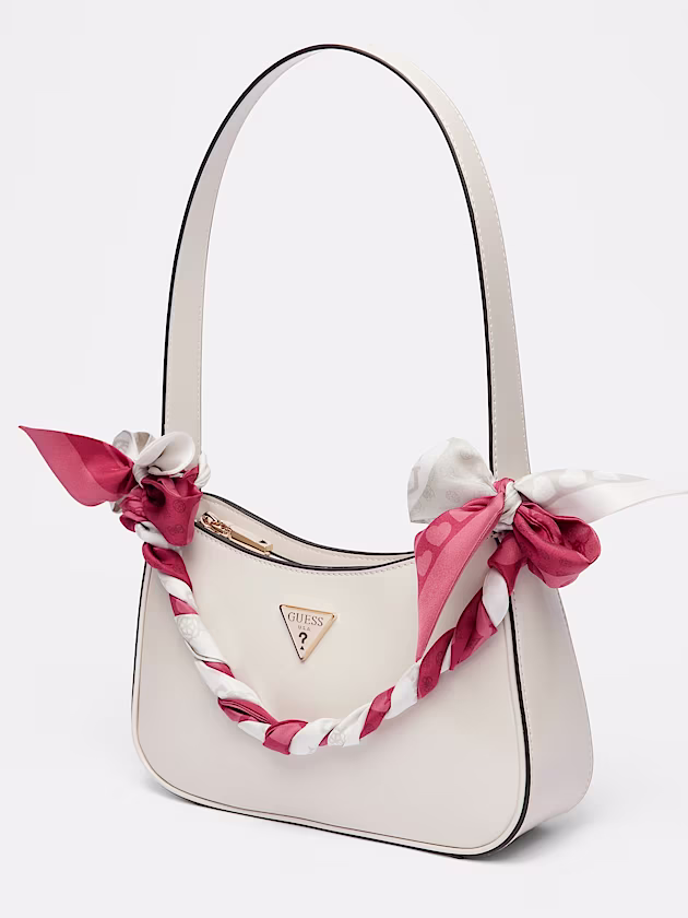 Logo and hearts silk bandeaux - GUESS