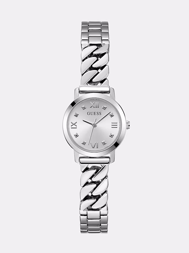 Analogue watch in recycled steel 25 mm - GUESS