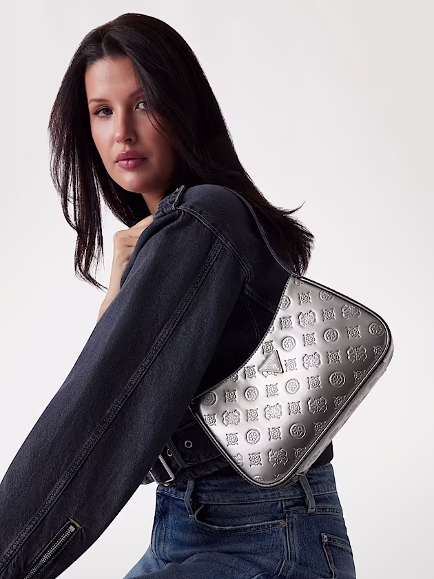 Arnela 4G Peony Logo Shoulder Bag - GUESS