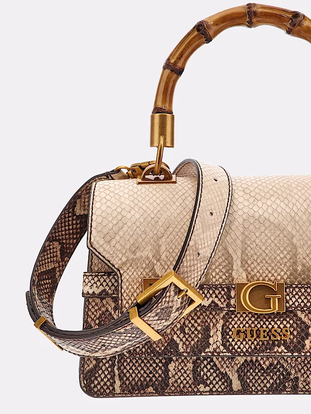 Sibel python-print mini handbag - GUESS