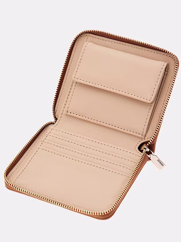 Nastra stitch-detail mini wallet - GUESS