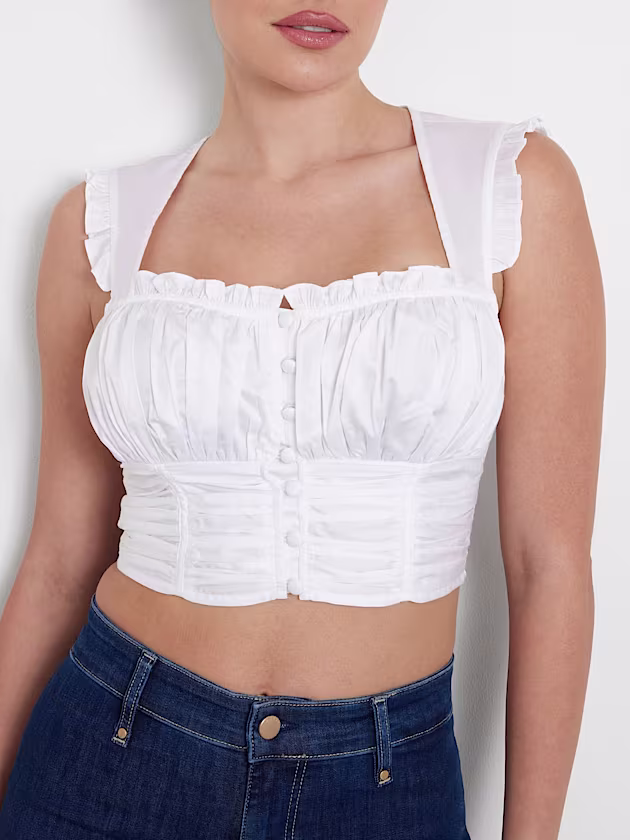 Cotton bustier top - GUESS