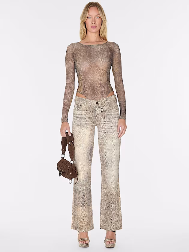 Mid rise straight denim pant - GUESS