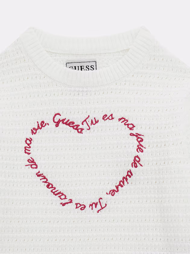 Embroidered heart sweater - GUESS