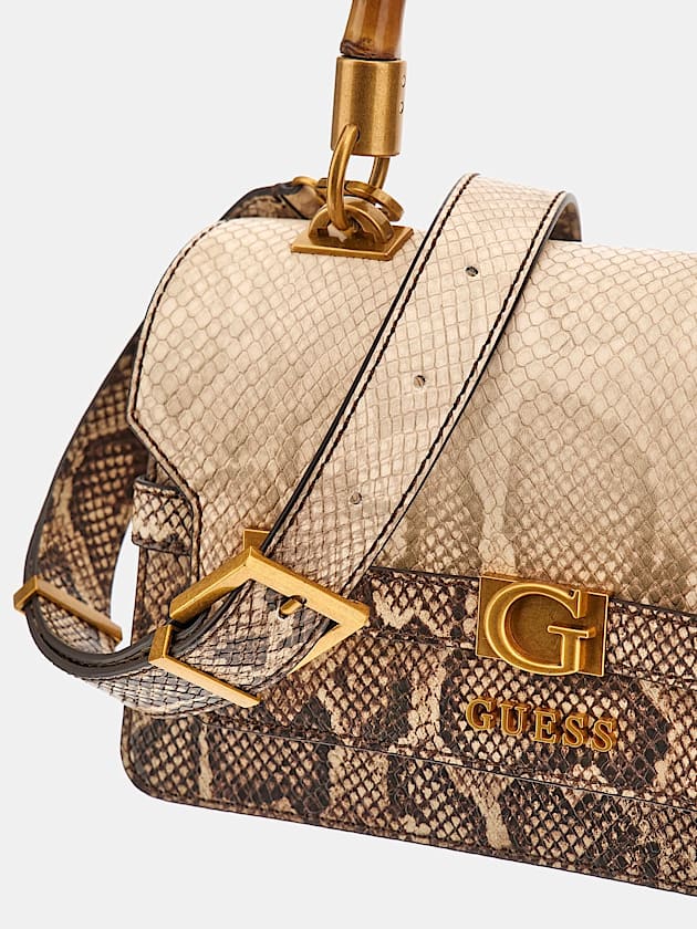 Sibel python-print mini handbag - GUESS