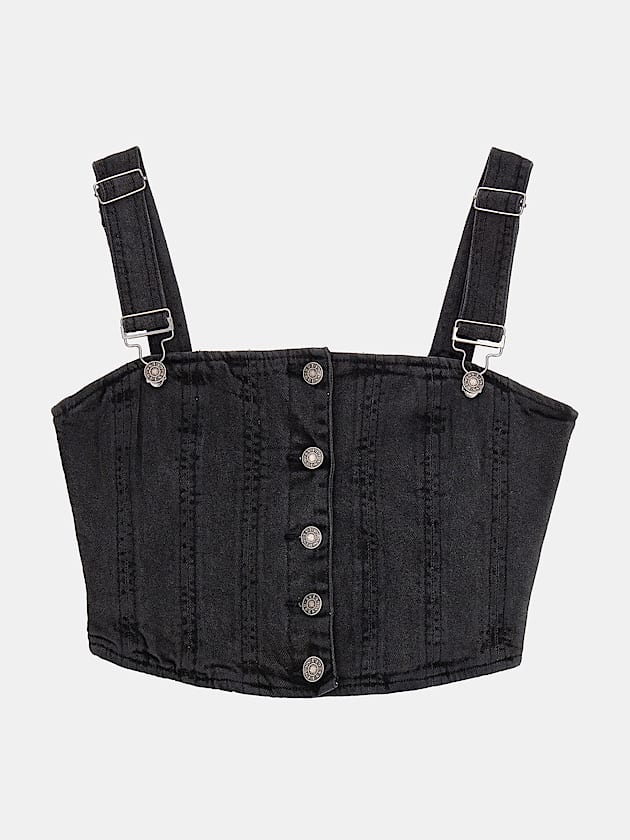 Front buttons denim bustier - GUESS