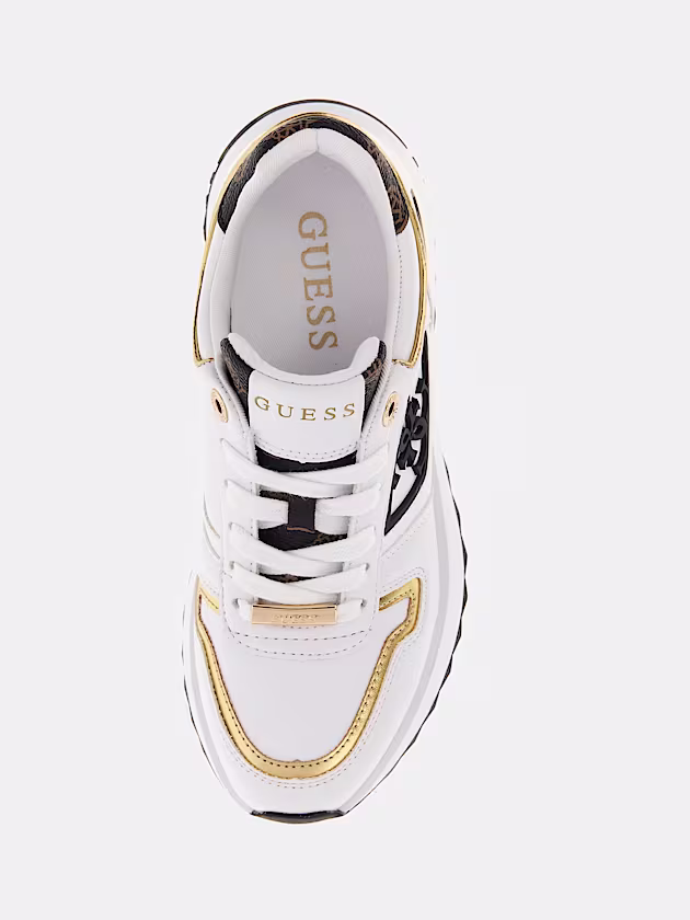 Koyaa 4G peony logo running shoe - GUESS