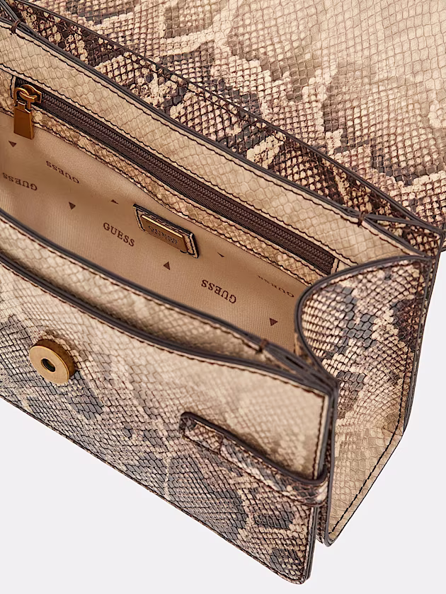 Sibel python-print mini handbag - GUESS