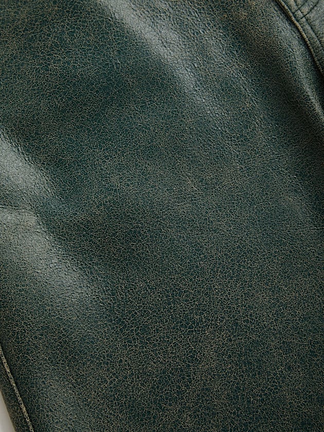 Mid rise flared leather pant - GUESS