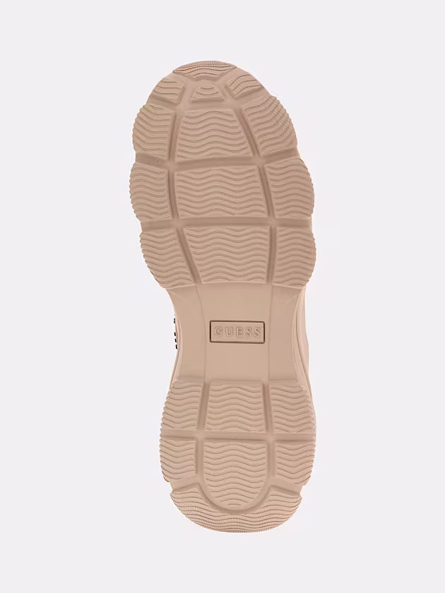 Micola mixed leather running shoe - GUESS