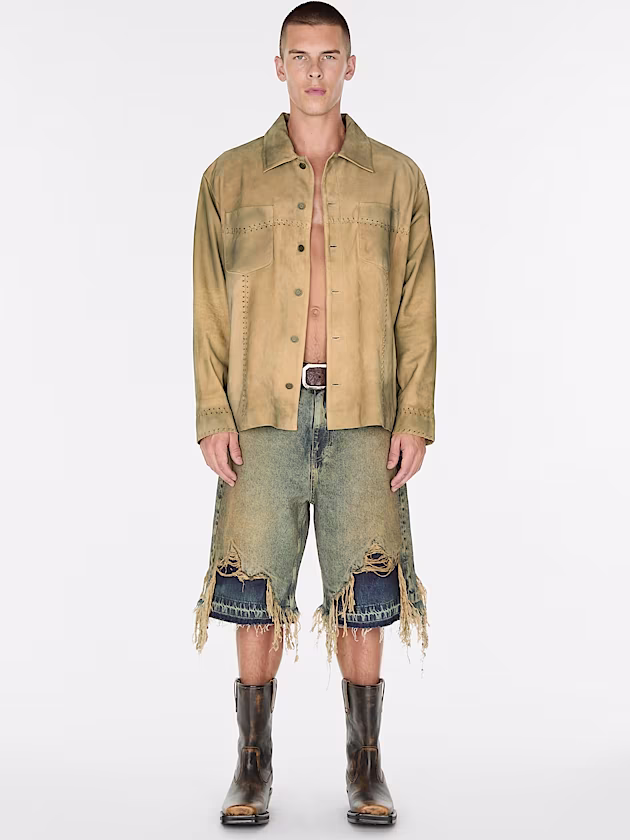 Regular fit suede shirt - GUESS