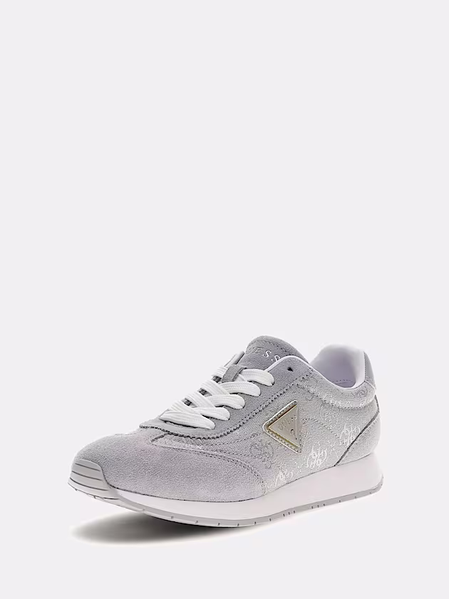 Joggin suede-blend running shoe - GUESS