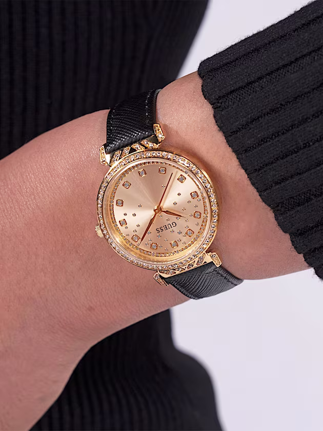 Genuine Leather analogue watch - GUESS