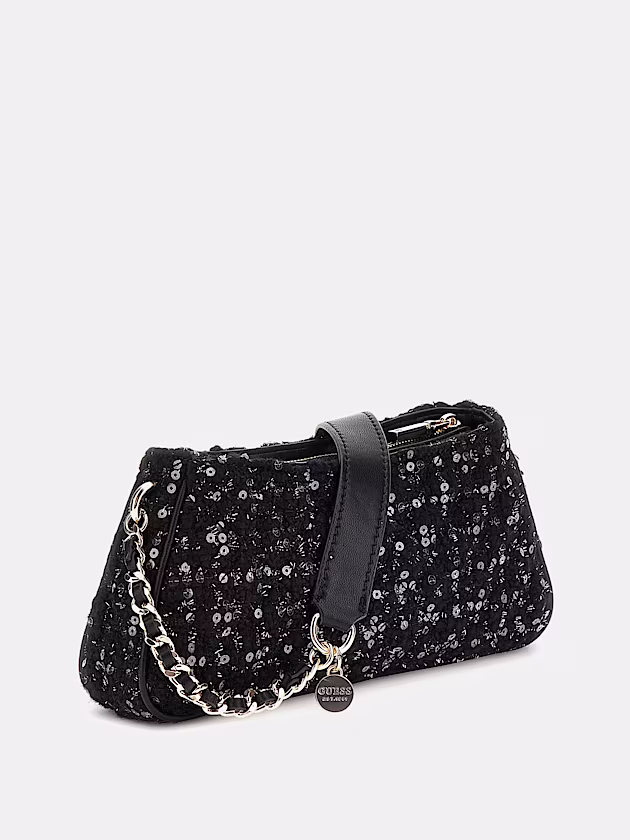 Giully sequin-detail tweed crossbody - GUESS