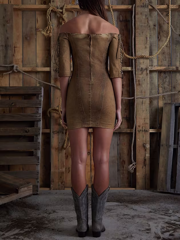 Lace-up mini dress - GUESS