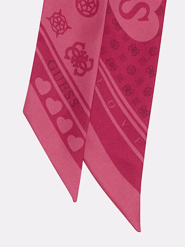 Logo and hearts silk bandeaux - GUESS