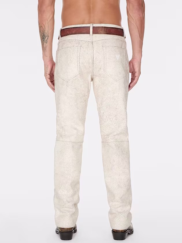 Mid rise flared leather pant - GUESS