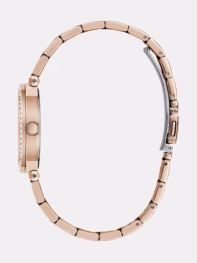 Analogue watch with crystal appliqué detailing - GUESS