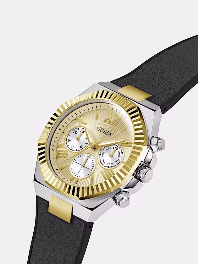 Genuine Leather multi-function watch - GUESS